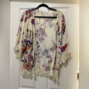Umgee Floral Fringe Kimono